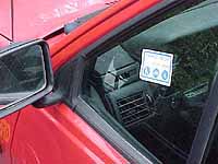 Spuckie an der Scheibe